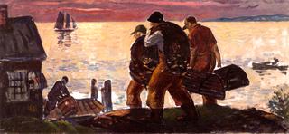 Lobstermen on the Shore