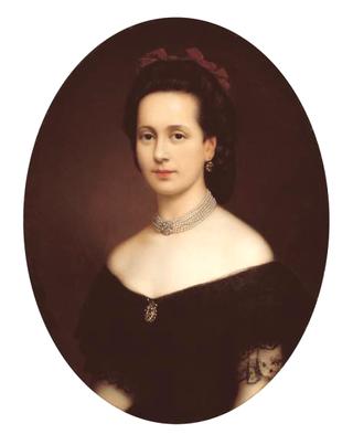 Lady Wearing a Necklace and Earrings
