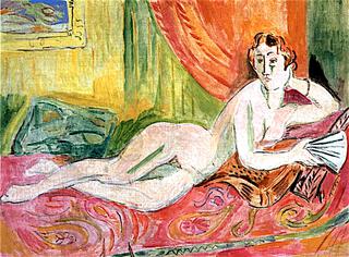 Reclining Nude Holding a Fan