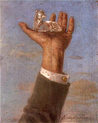 The Painter's Hand with Crystal Horse