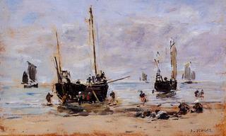 Berck, Fishermen at Low Tide