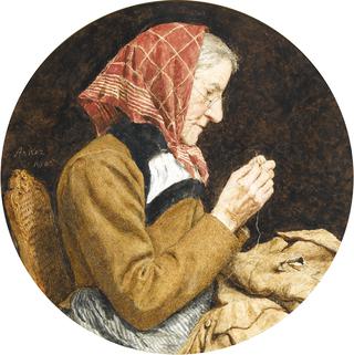 Seated Grandmother Mending