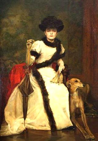 Lady and a Greyhound