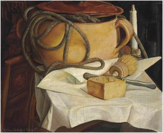 Still-life with Candle and Pot