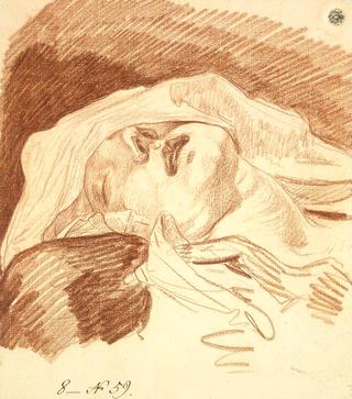 Head of a Woman with Her Eyes Closed