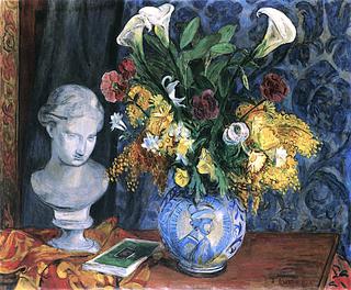 Still Life with Flowers and Bust