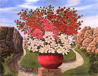 Apple Blossoms in a Red Vase