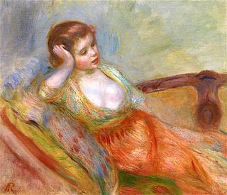 Girl Seated on a Sofa