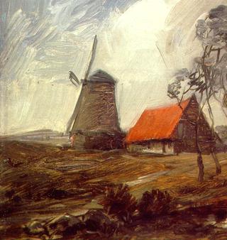 Autumn Landscape with Mill (Detail)