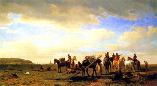 Indians Traveling near Fort Laramie