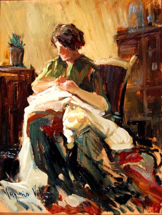 Woman Sewing