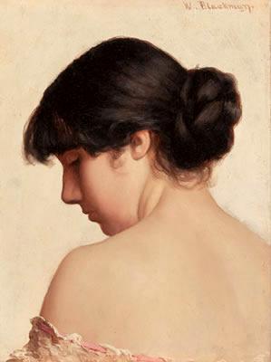 Woman with Upswept Hair
