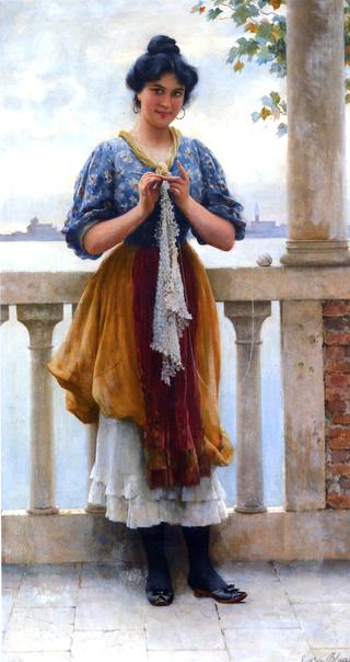 Young Girl before the Lagoon, Venice