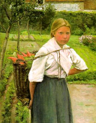 Girl with a Basket of Vegetables