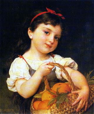 Young Girl with a Basket of Oranges