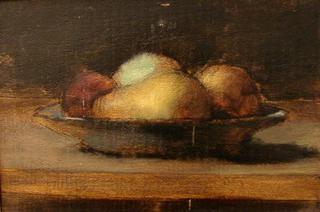 Still-Life with Pears and Apples on a Plate