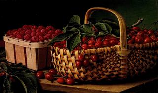 Still Life with Raspberries and Cherries