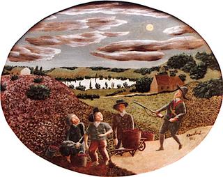 The Grape Harvest by Night