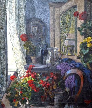 Still life with Geraniums