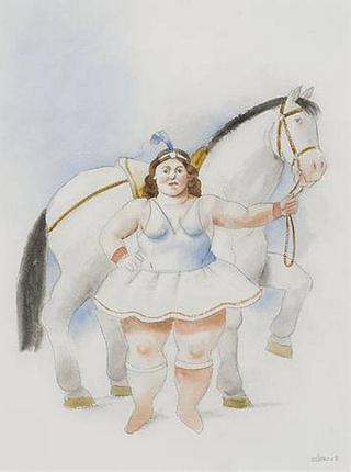 Circus Woman with a Horse