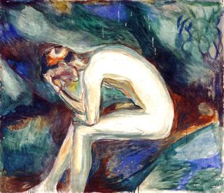 Seated Male Nude in the Forest
