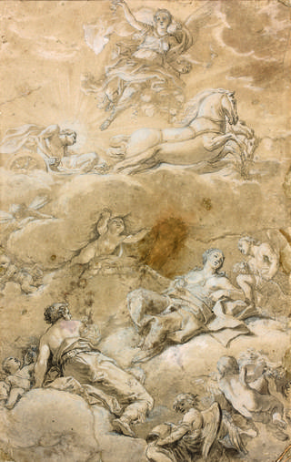Project for a Ceiling with Fame, Phaeton, Venus and Putti