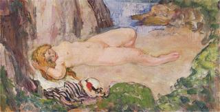 Nude in a landscape