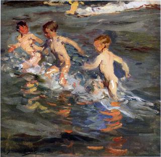 Children at the beach