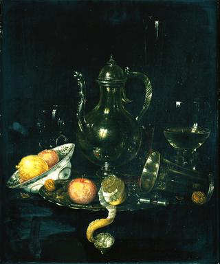 A Still Life with a Silver Ewer, a Silver Breaker