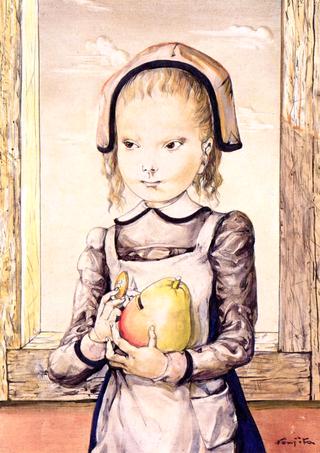 Girl with Pear