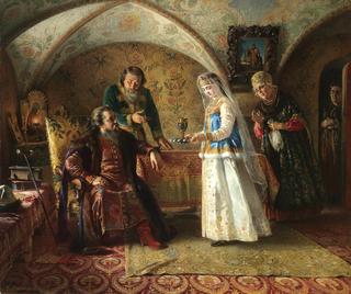 Scene of a Russian Boyar Life in the 17th Century