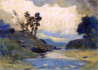 Bather at River's Edge
