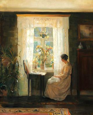 A Woman at a Sunny Window