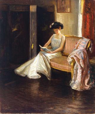 Woman Reading in an Interior
