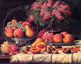 Still LIfe with Fruit, Nuts and Lilacs