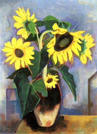 Vase with Sunflowers