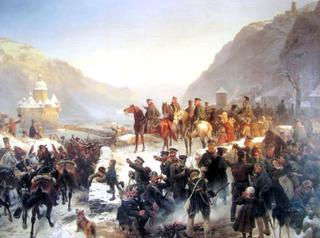 Blücher crossing the Rhine at Kaub