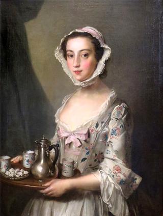 Young Girl with a Tray