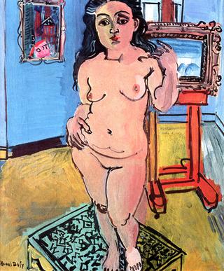 Nude Standing by an Easel