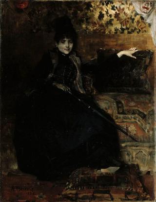 Lady in Black, Seated