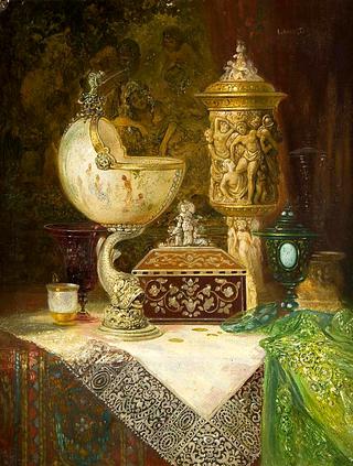 Still life with Renaissance Goblets