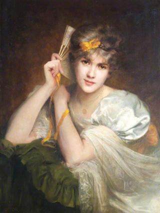 Portrait of a Woman with a Fan