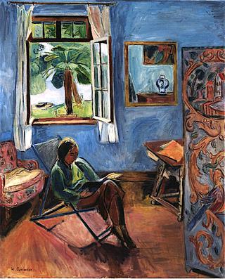 Interior with a Girl in a Deckchair
