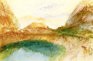 A Swiss Lake Scene, possibly Brienz