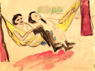 Two Girls in a Hammock I