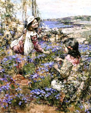 Girl among the Violets