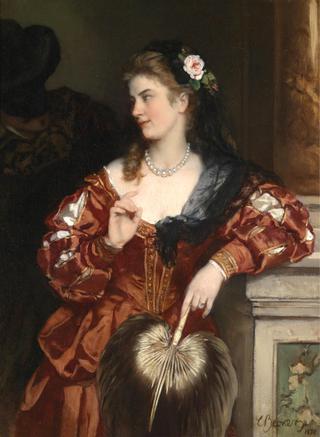 A Young Lady with a Rose in Her Hair