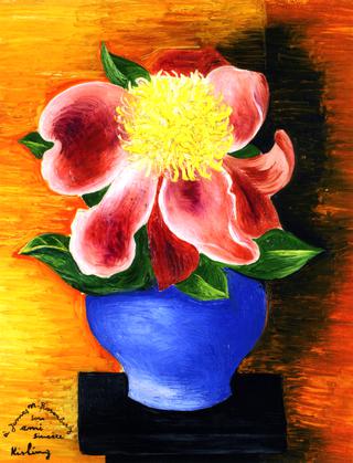 Flowers in a Blue Vase