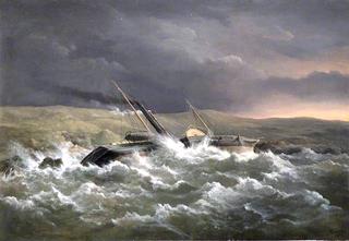 ‘HMS Danube’ Blown on Shore while in Kazatch Bay, Sevastopol, Ukraine, 14 November 1854