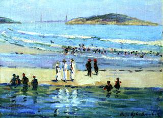 Bathers Along the Shore